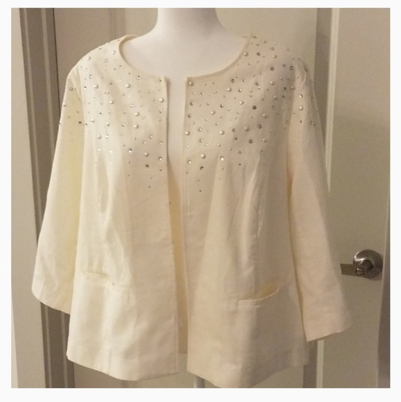 Joan Rivers Jackets & Blazers - Joan Rivers Ivory Blazer